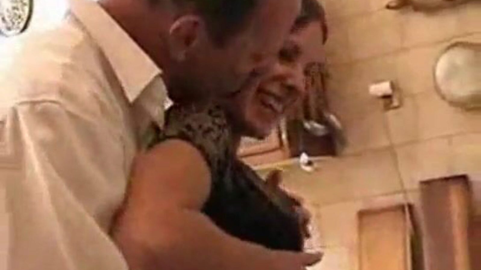 Daddy and Daughter in Kitchen