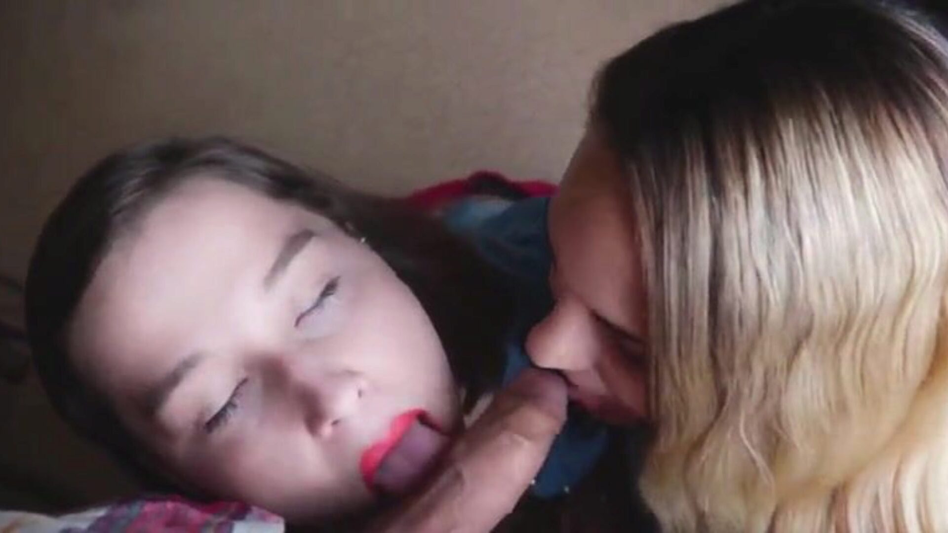 THREE-SOME WITH NEIGHBORS IN THE SHARED KITCHEN IN THE HOSTEL